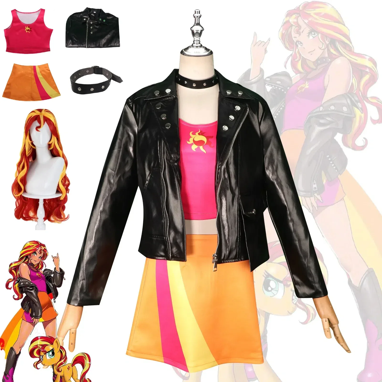

Cartoon My Pony Polly Pony Costume Character Afterglow Shuo Princess Little Mary Girl Motorcycle Wind Costumes Halloween Costume