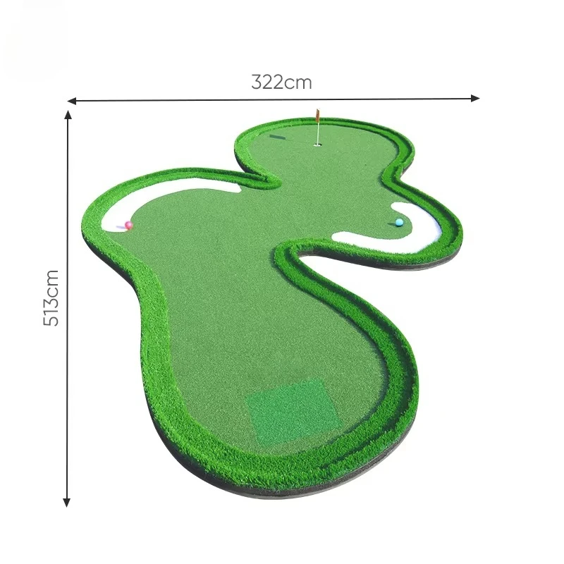 Professional golf putter green realistic artificial grass indoor and outdoor swing training practice mat