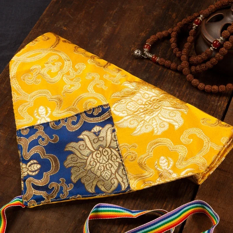 التبتية سميكة طبقة مزدوجة الاعوجاج القماش كريبتور كتاب حقيبة مكتوبة بخط اليد الجدول وسادة الحرير الساتان مفرش المائدة غطاء القماش