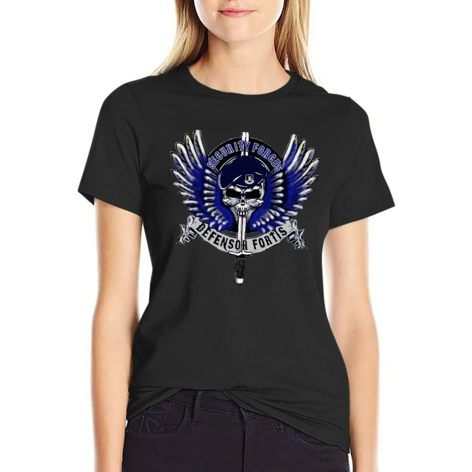 

AIRFORCE SECURITY FORCES T-shirt tops summer top Female clothing oversized t shirts for Women