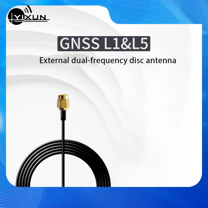 External GNSS high-precision L1&L5 dual-band antenna supports GPS Beidou multi-constellation positioning 25dB high gain sma male