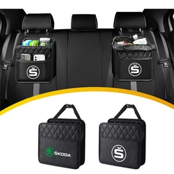 Car Backseat Organizer Auto Seat Back Storage Pockets for Skoda Octavia VII S Rapid Fabia Kamiq Felicia Superb Kodiaq Karop Yeti