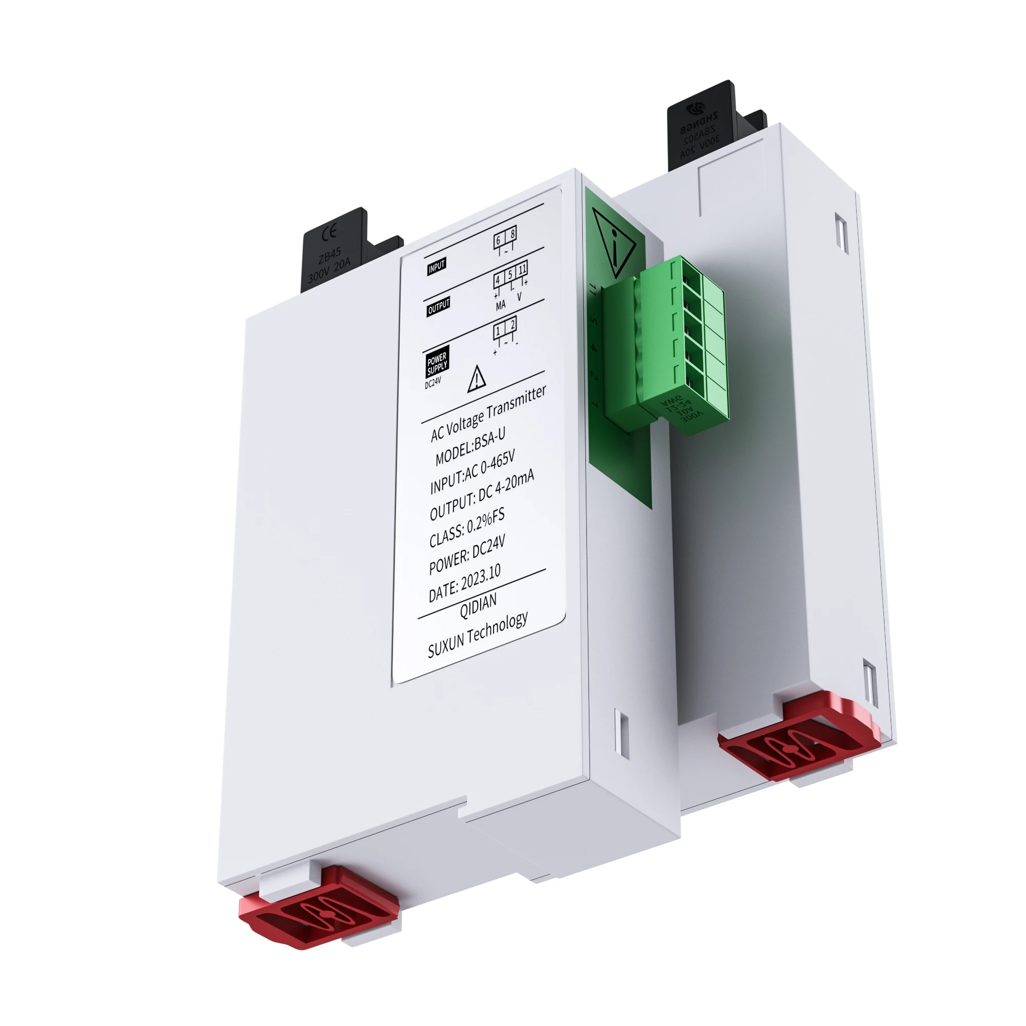 Current Transmitter DC 24V 0-20A Low Temperature Drift Hall Current Sensor 4-20MA to 0-10V to RS485 Output AC Current Transducer