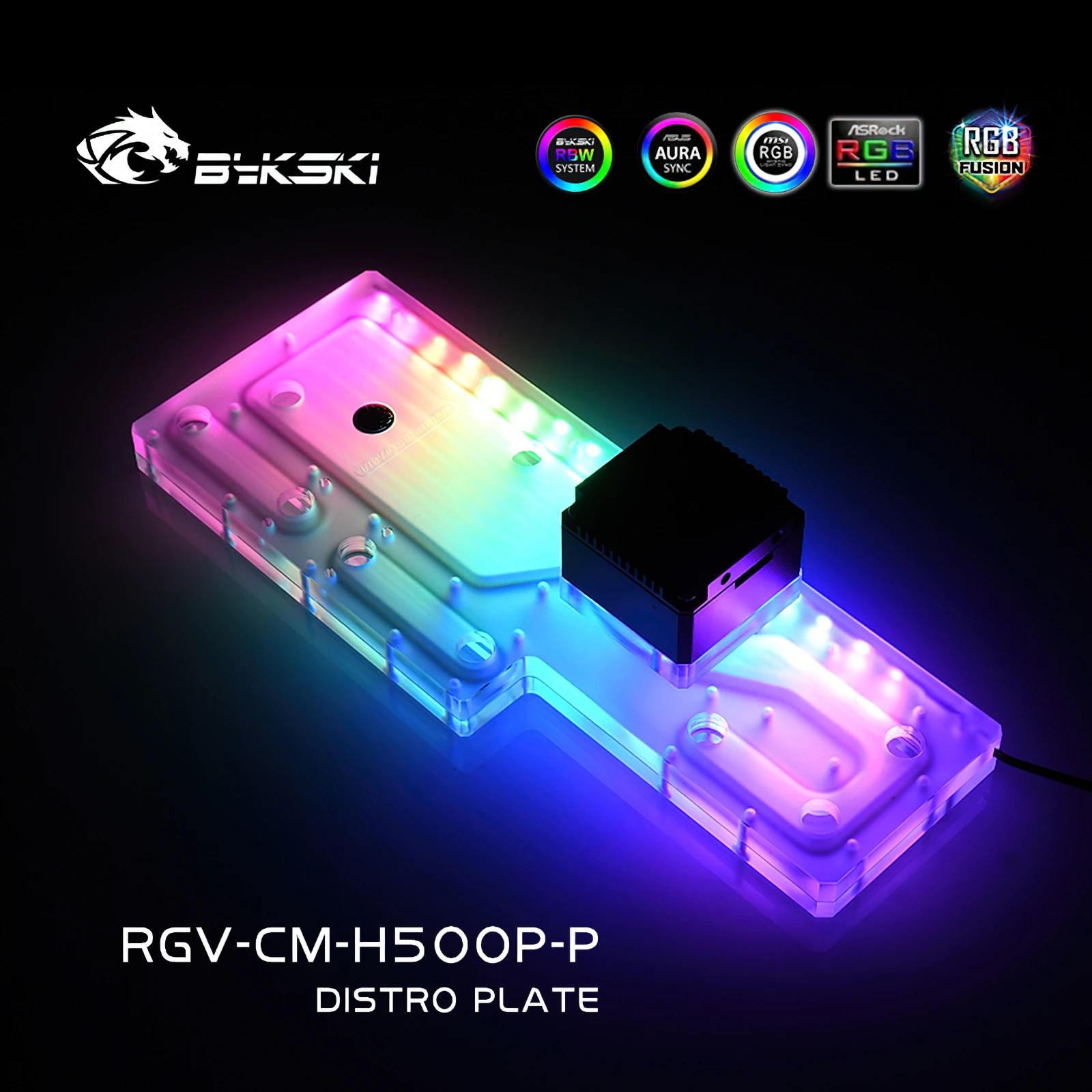 Bykski مياه التبريد RGB خزان Distro لوحة ل CoolerMaster H500P H500M الهيكل خزان RGV-CM-H500P-P