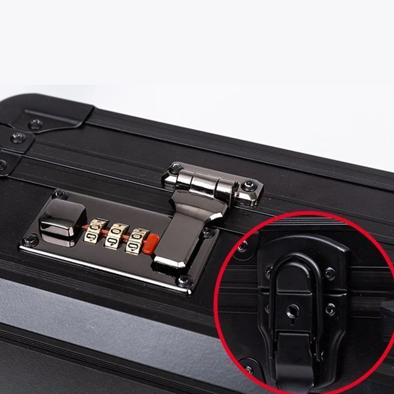 Complete Tool Case Aluminum Large Hard Case Tools Box Robust Aluminum Alloy Toolbox Portable Multifunctional Toolboxes with Lock