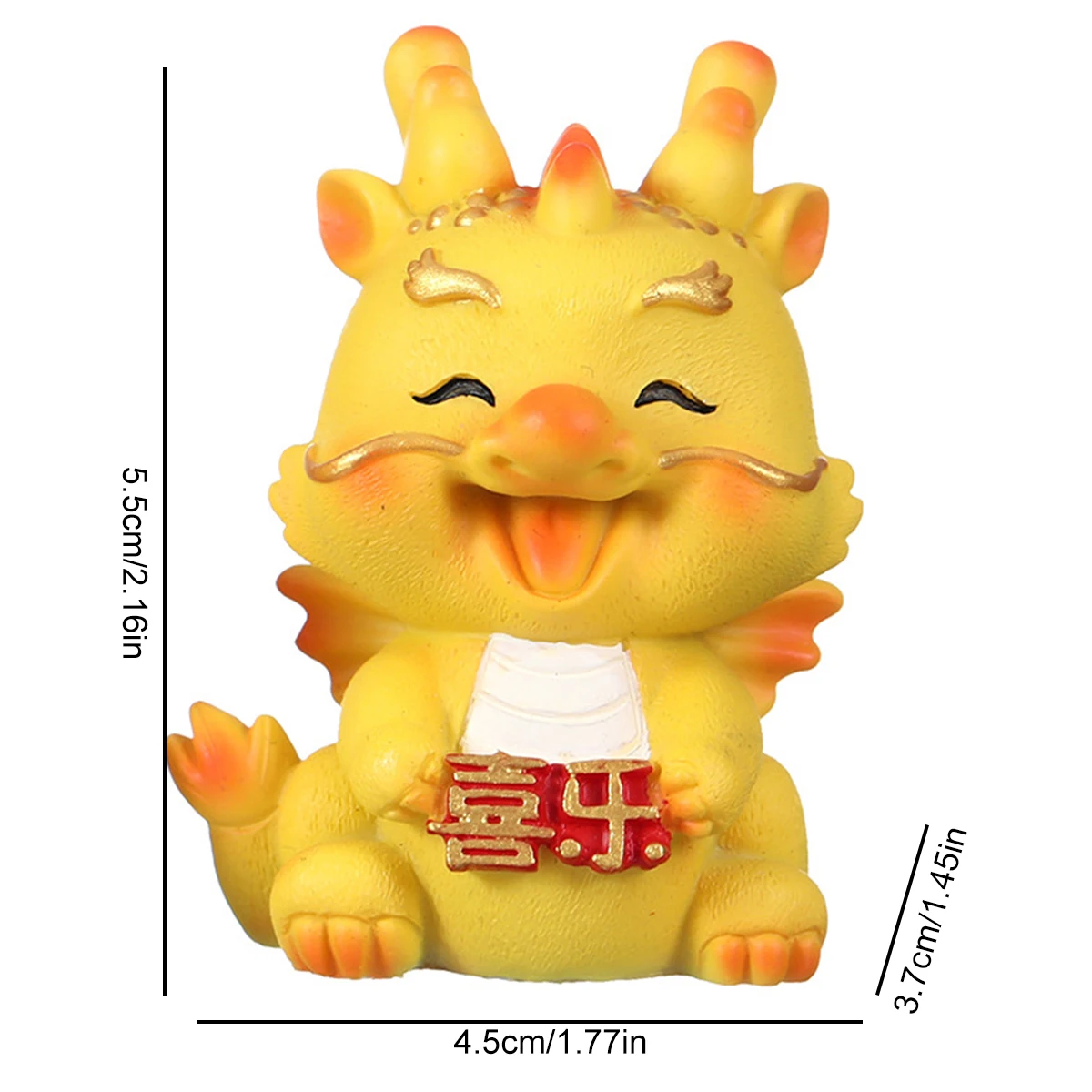 Mini Landschap Beeldje Levendige Kleur Cartoon Dragon Standbeeld Schattig 2024 Nieuwjaar Beeldje Ornament Voor Desktop Miniatuur