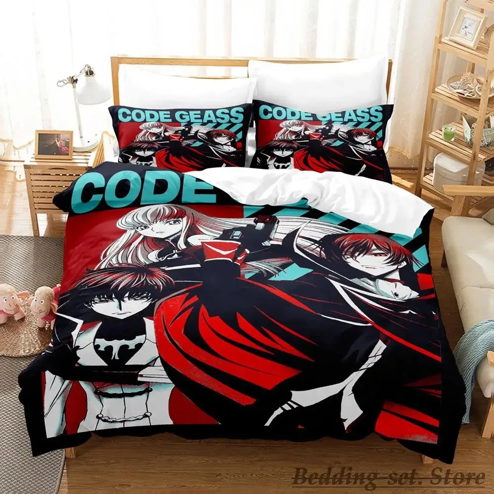 

Hot Sale CODE GEASS Bedding Set Single Twin Full Queen King Size Bed Set Aldult Kid Bedroom Duvetcover Sets Anime Bed twin set