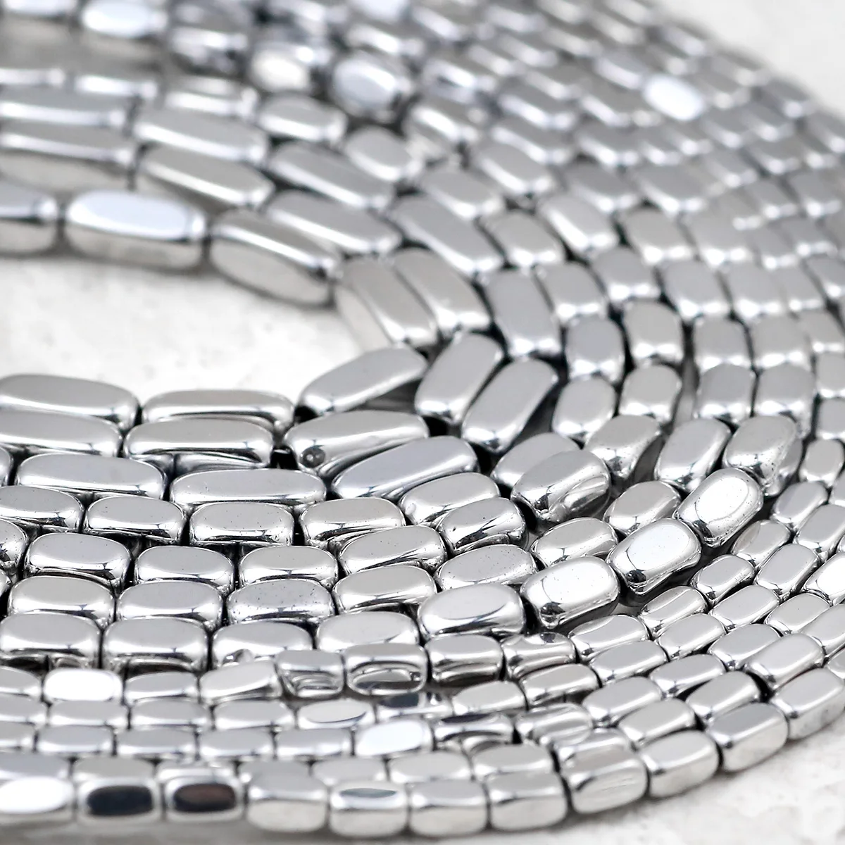 4/5/9mm Natürliche Hämatit Weiß Goldene Runde Winkel Rechteck Perlen Spacer Lose Perlen Für Schmuck Machen armband DIY Zubehör