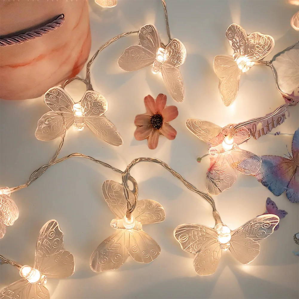 3m 20LED Butterfly String Lights Creative Butterfly Fairy Lights Butterfly Decorative Lights for Garden Wedding Party