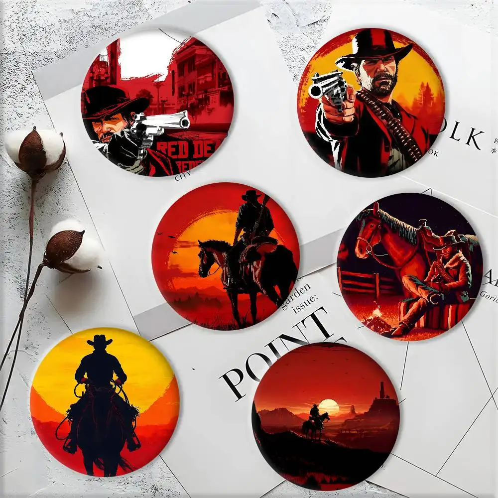 Game Red D-Dead R-Redemption Anime Badge Tinplate DIY Backpack Clothing Accessories Jewelry Pins