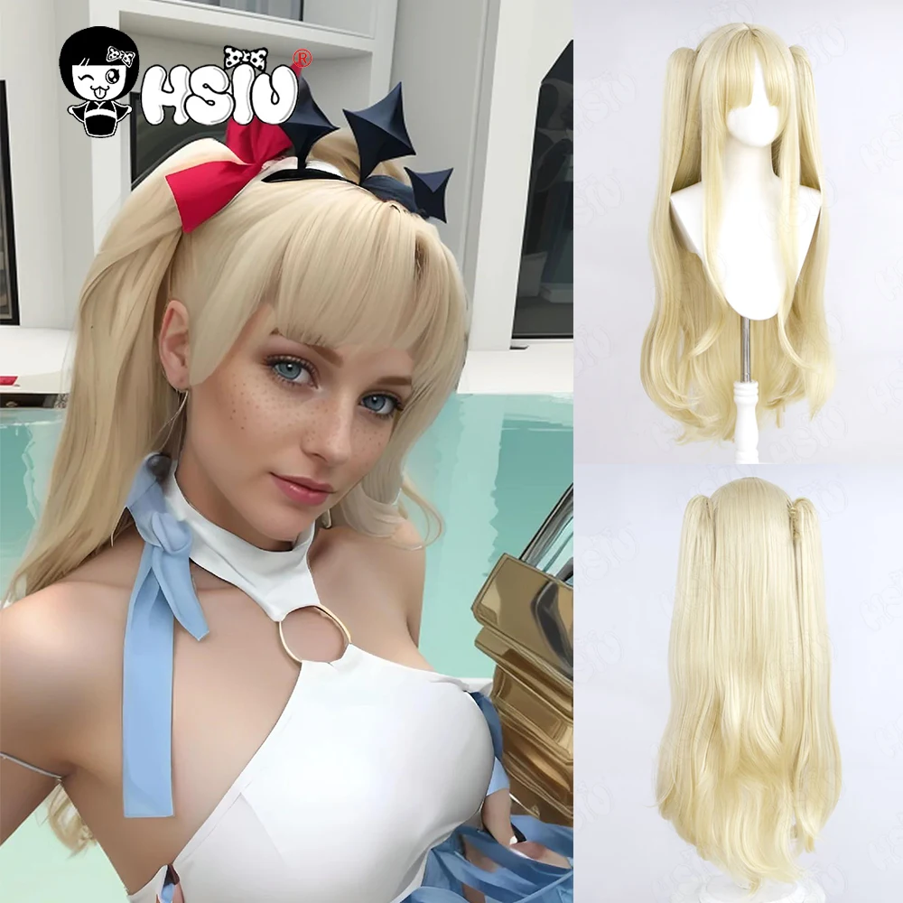 Ereshkigal Cosplay Wig Fiber synthetic wig「HSIU 」Beige Long Wig+Wig cap Game FGO Fate Grand Order Space Ereshkigal cosplay Wig