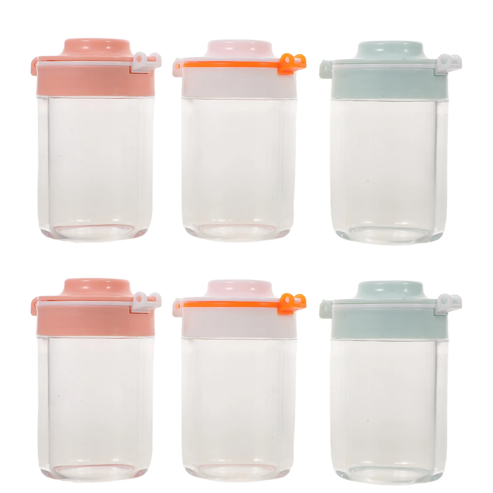 

6Pcs Baby Formula Storage Container Portable Milk Powder Dispenser Dual Lid Airtight Formula Powder Travel Dispenser Reusable