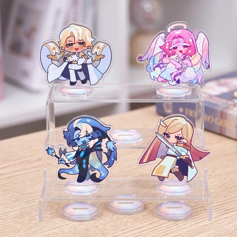 Cookie Run Kingdom Shadow Milk Acrylic Stand Figure Anime Chibi Desk Ornament Cookie Model Plate Fans Keychain Collectible Gift