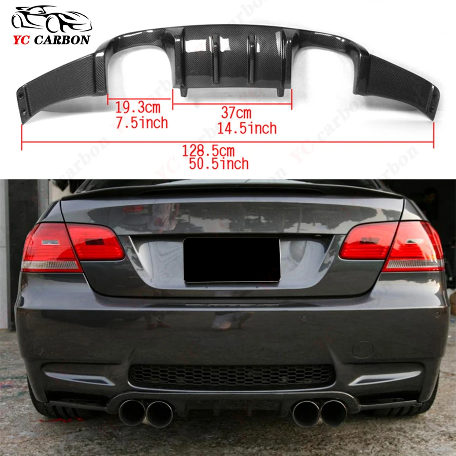 For BMW 3 Series M3 E92 E93 2007-2012 Two-door car Carbon Fiber Car Rear Bumper Diffuser Rear Splitters Spoiler Back lip shunt