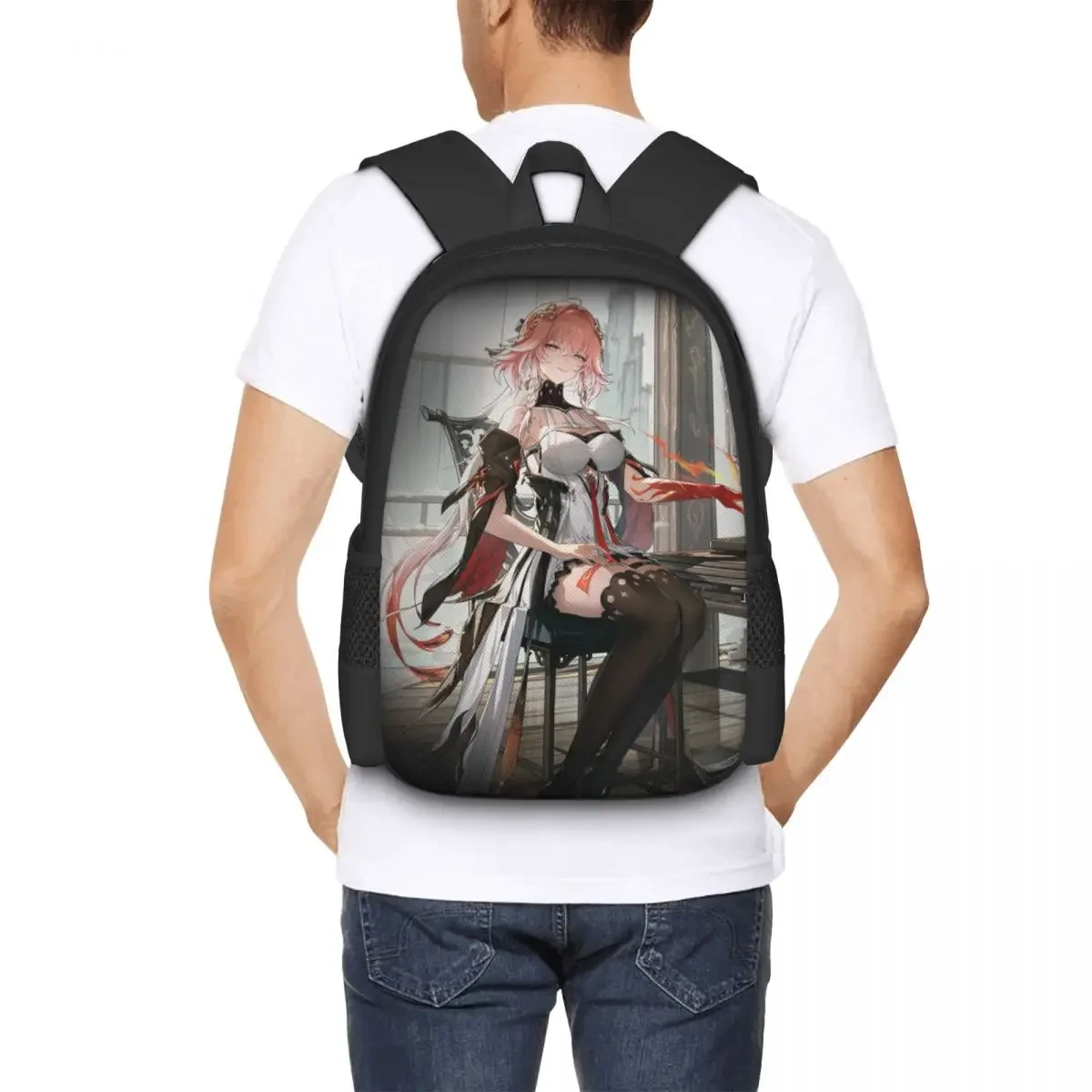 Anime Wuthering Waves Travel Laptop Backpack, Business College School Computer Bag Gift for Men & Women