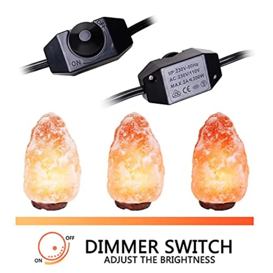 Himalayan Salt Lamp Replacement Dimmer Switch 2-Pack and E2 Halogen Salt Lamp (-Pack