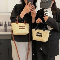 2024 New Summer Grass Basg for Women Bohemian Beach Bag Designer Shoulder Bag Cute Purses and Handbags