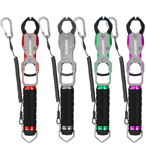 Imagen 2 del producto Sougayilang-pinza de pesca de aleación de aluminio, herramienta profesional de agarre de labio, Clip de captura de pescado, alicates de aparejos de Control de peces