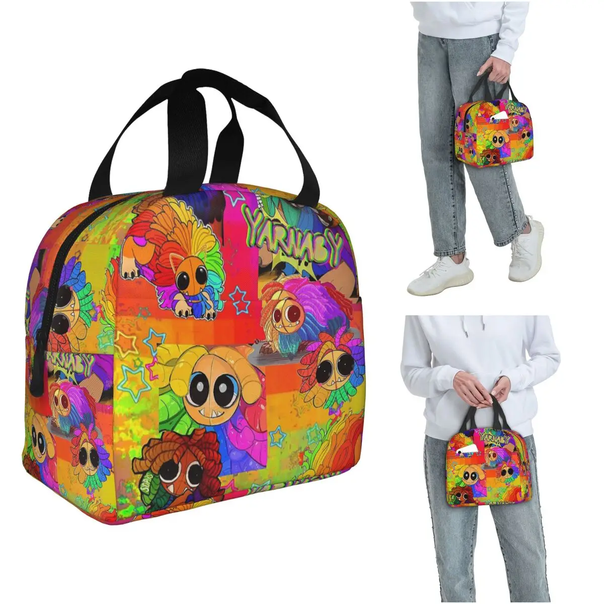 

Забавная пряжа, плюшевая игрушка, изолированная сумка для обеда для детей, школьный холодильник, термосумка для еды, портативная коробка для завтрака, контейнер