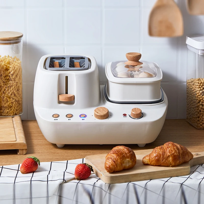 VL-107 máquina eléctrica multifunción para desayuno, tortilla, carne, Pizza, tocino y pan, olla para hervir huevos al vapor en el hogar