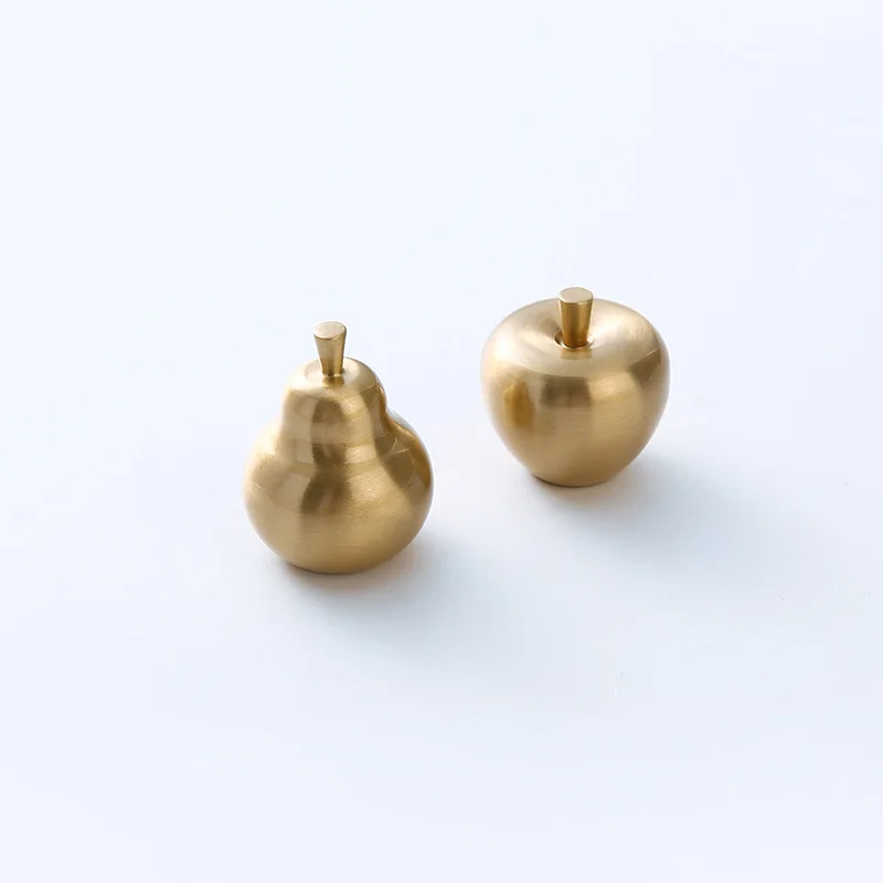 Creative brass handle Apple Sydney-shaped wardrobe door handle single-hole cabinet small handle