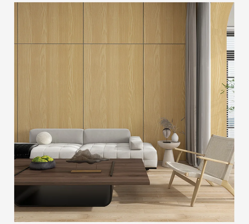 

60cmx5/10m Wood Wall Panel - Self-Adhesive Faux Wood Grain Stickers, Peel & Stick Waterproof Wallpaper for Living Room & Bedroom