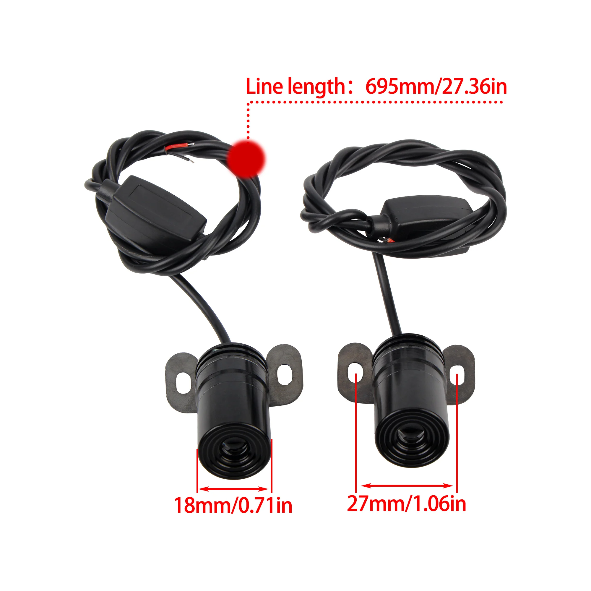 دراجة نارية عالمية LED الملاك الجناح أضواء الإسقاط 2 قطعة ل هارلي هوندا ياماها مصباح للزينة تعديل أجزاء #6