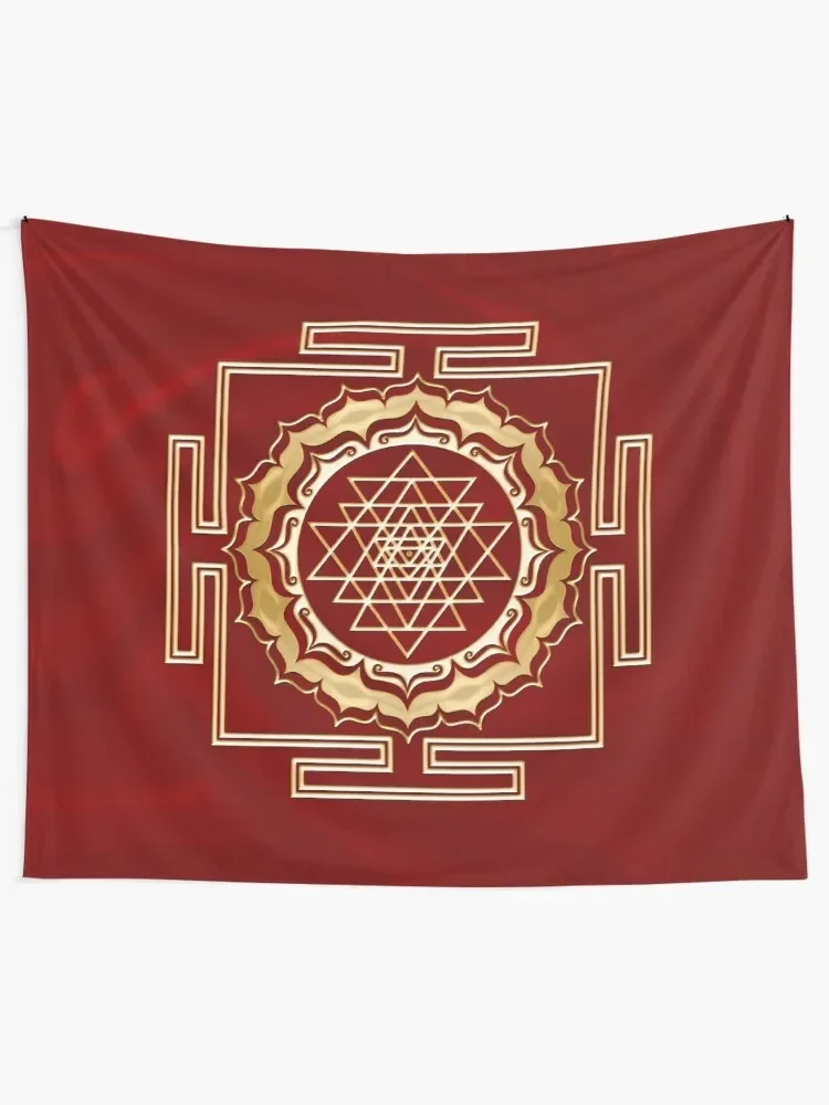 Shri Yantra - Cosmic Conductor of Energy, Sacred Geometry Tapestry Wall Decoration Items Decoration For Home Tapestry