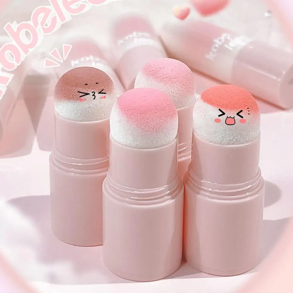 Sponge Blush Stick Waterproof Multi-purpose Cream Eyes&lips&cheek Blush Blush Cream Makeup Cheek Tint Balm Matte Pea R5v9