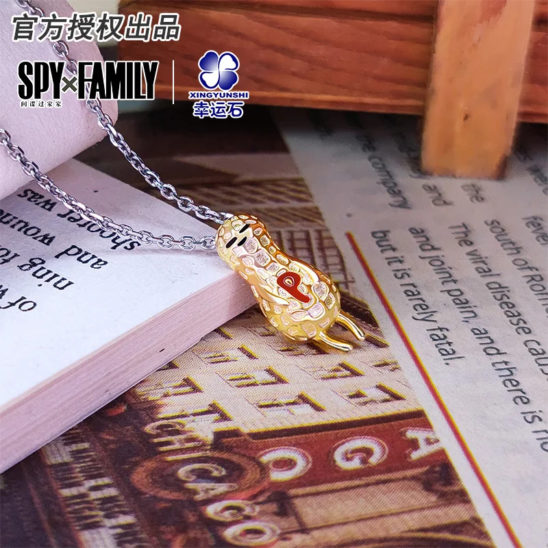 SPY×FAMILY Anya Forger Peanut Pendant Necklace 925 Sterling Silver Twilight Loid Yor Action figure Gift