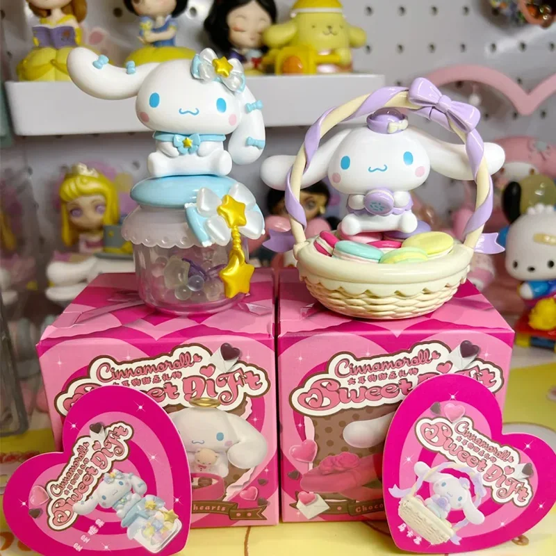 Sanurgente Cinnamoroll Dessert Gift Series Blind Box, Cute Anime Figure Model Toys, Mystery Box, Your Friends with Surprise Gifts