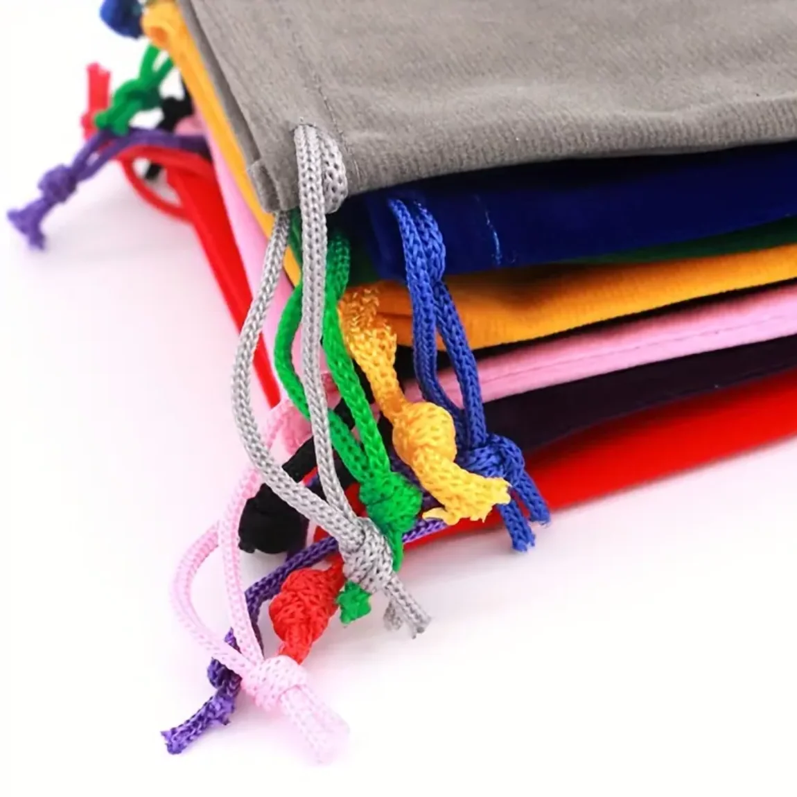 5-10 Stück/Lot Dicke Samtbeutel mit Kordelzug Bunte Ornamentbeutel Schmuckaufbewahrungsbeutel für Hochzeitsfeier Geschenkverpackung – Detail 6