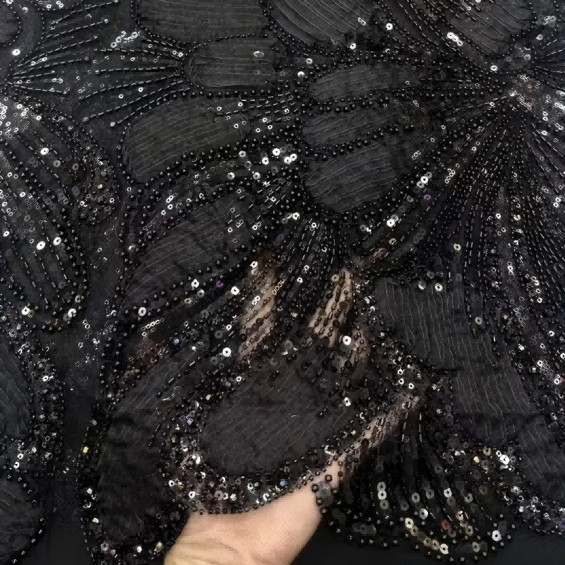 

Африканская кружевная ткань, сплошной цвет, цветочная аппликация, сетчатая кружевная ткань с вышивкой для свадебной вечеринки, вечерние платья, шитье, 5 ярдов