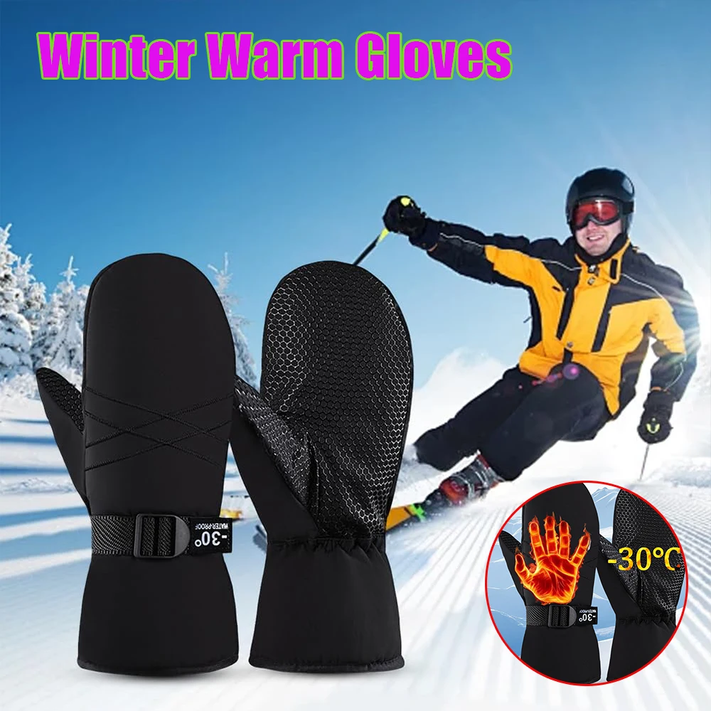 

Ski Snowboard Gloves Winter Thermal Waterproof Motorcycle Riding Gloves Windproof Anti Slip Warm Outdoor Gloves Extended Wrist