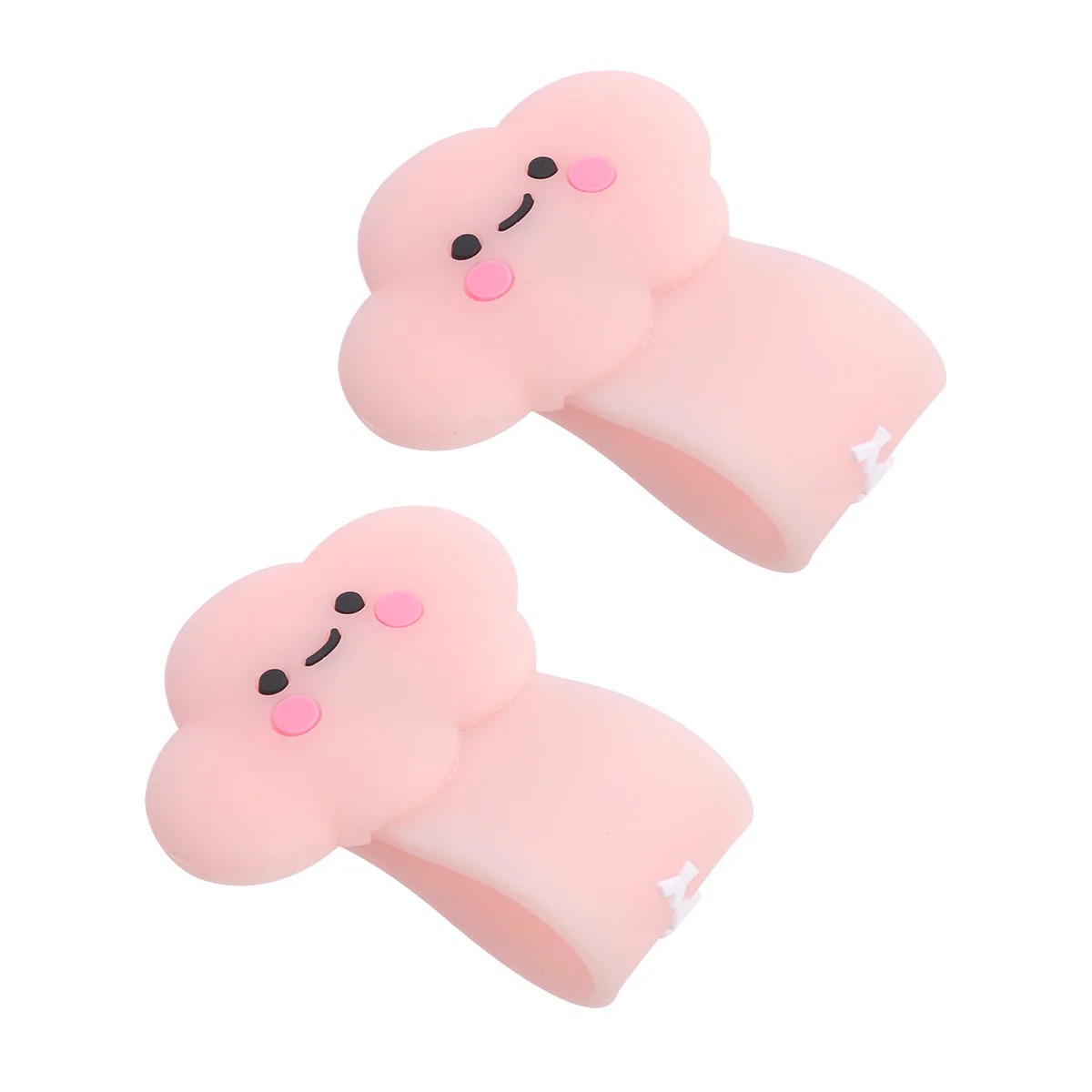 

2 PCS Wire Organizers for Cords Headphone Cable Manager Earphone Storage Ties Cell Holder Usb Pink Silicone