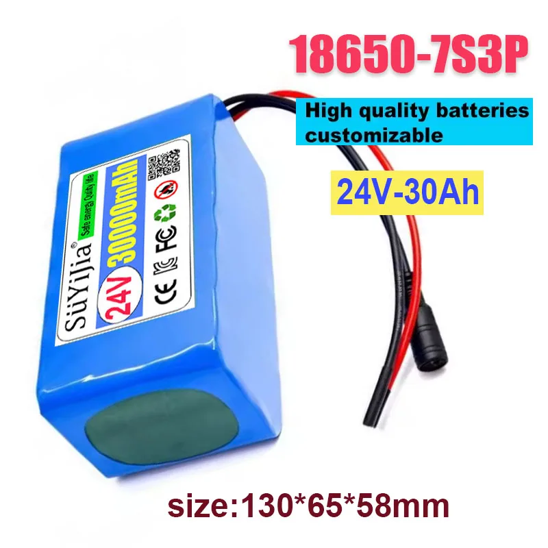 

24V 30000mAh 7S3P 18650 Lithium Battery 24V Lithium Wheelchair Battery 7s3p 18650 Li ion Battery Pack 24v for Electric Bicycle