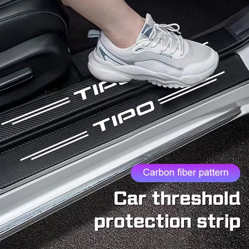 

Fashion Carbon Fiber Anti-Scratch Stickers Auto Interior Accessories for Tipo Fiat Punto Panda 500 500C Bravo car Accessories