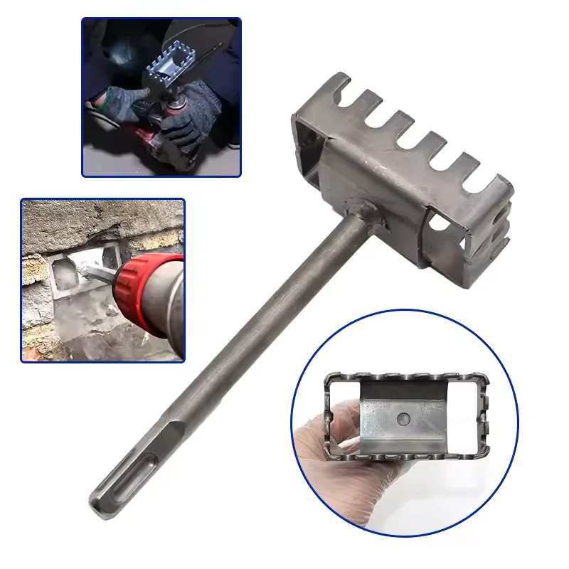 

Square Drill Hole Cutter Opener Electric Creative Electrical Box Slot Expansion Plumber Wall Slotting Installation Socket Tool