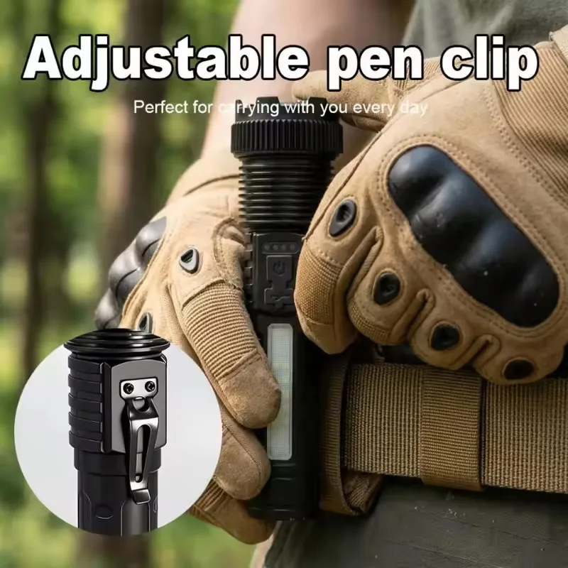 Powerful Rechargeable LED Flashlight Zoomable Handheld Torch for Outdoor Camping Night Work Emergency Lighting image 5
