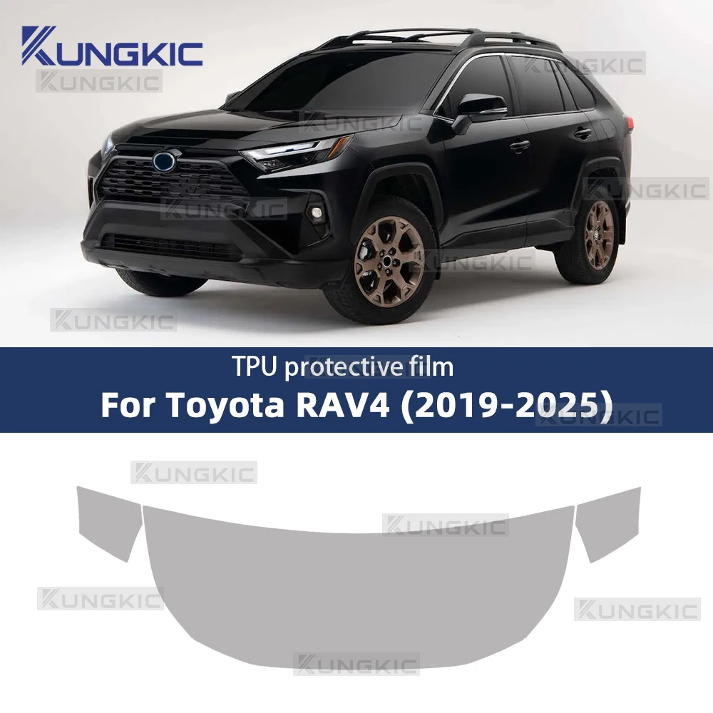 

Защитная пленка для переднего бампера Toyota RAV4 2019-2025, предварительно вырезанная, из ТПУ, прозрачная, от царапин