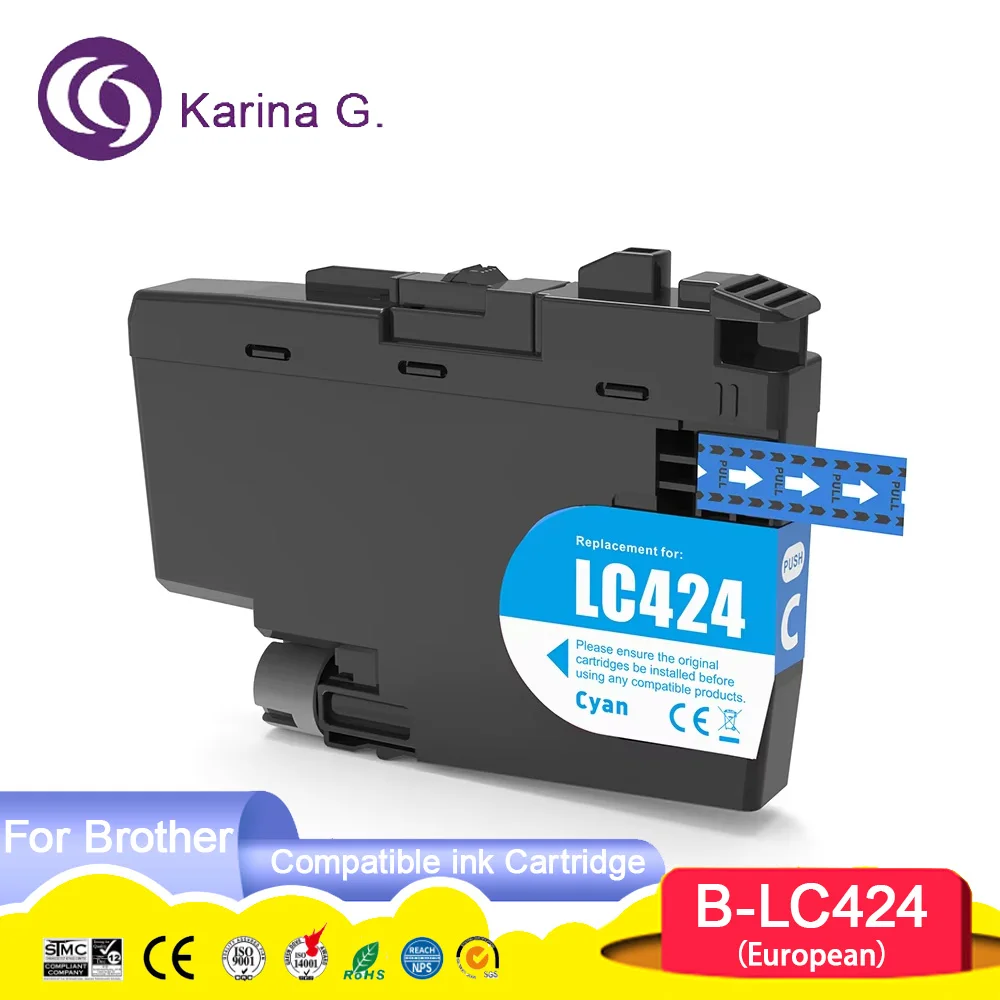 Standard capacity LC424 LC 424 Premium Compatible Ink Cartridge For Brother DCP-J1200W,DCP-J1200WE Printer