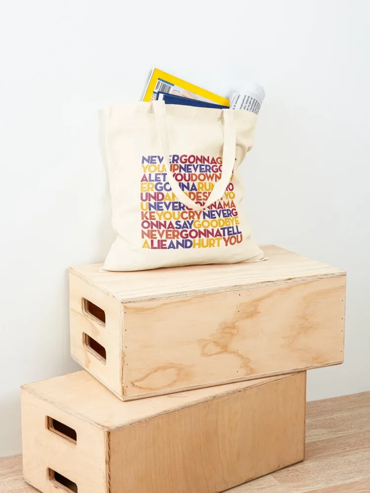 Rickroll (Never Gonna Give You Up) v.1 Tote Bag hand bag ladies Beach bag Canvas Portable shopping