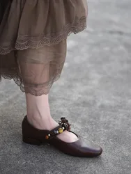 Artmu-女性用本革ハイヒールパンプス,8 cm,スーパーハイヒールシューズ,バックル付きメダルタイプ