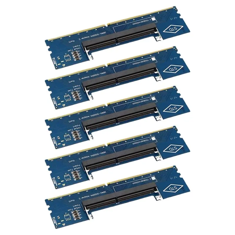 

Адаптер-карта A13E-5PCS DDR4 для подключения ноутбука к настольному ПК, адаптер для тестирования карт памяти, адаптер для подключения памяти ноутбука к настольному ПК DDR4