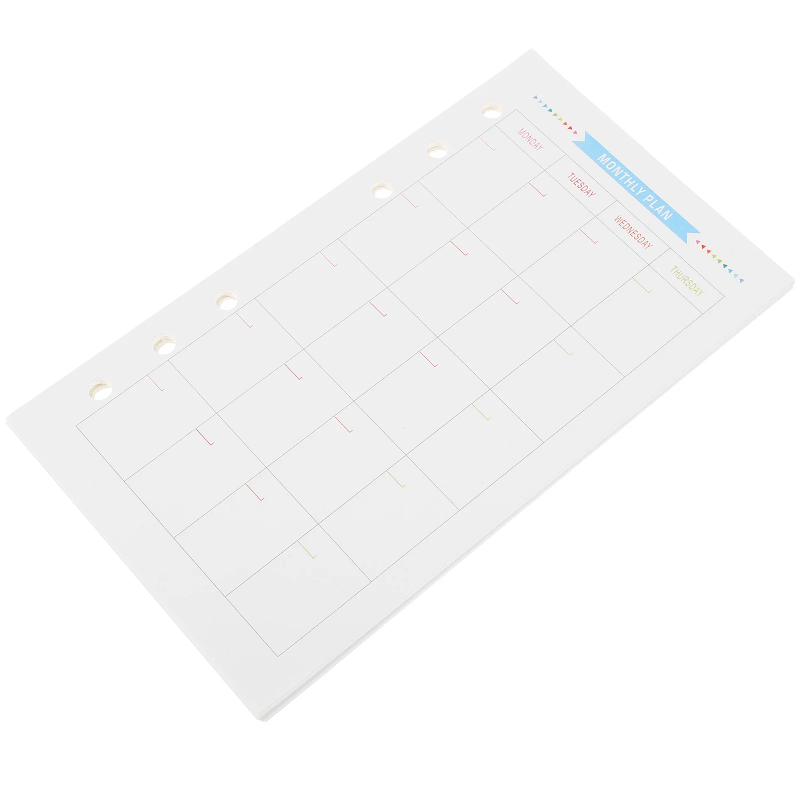 عبوات ورق A6 ذات 6 فتحات مقاس 17 × 9.7 × 1.4 سم ناعمة لمجلة مخطط دفتر الملاحظات منظم السفر أوراق إعادة تعبئة الموثق #4