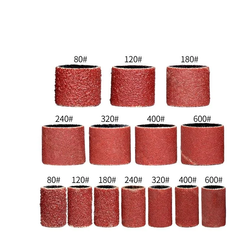 

50Pcs Drum Sanding Bands Grit 80 120 150 180 240 320 400 600 Sandpaper Metal Rust Removal Jade Polishing Wood Root Carving