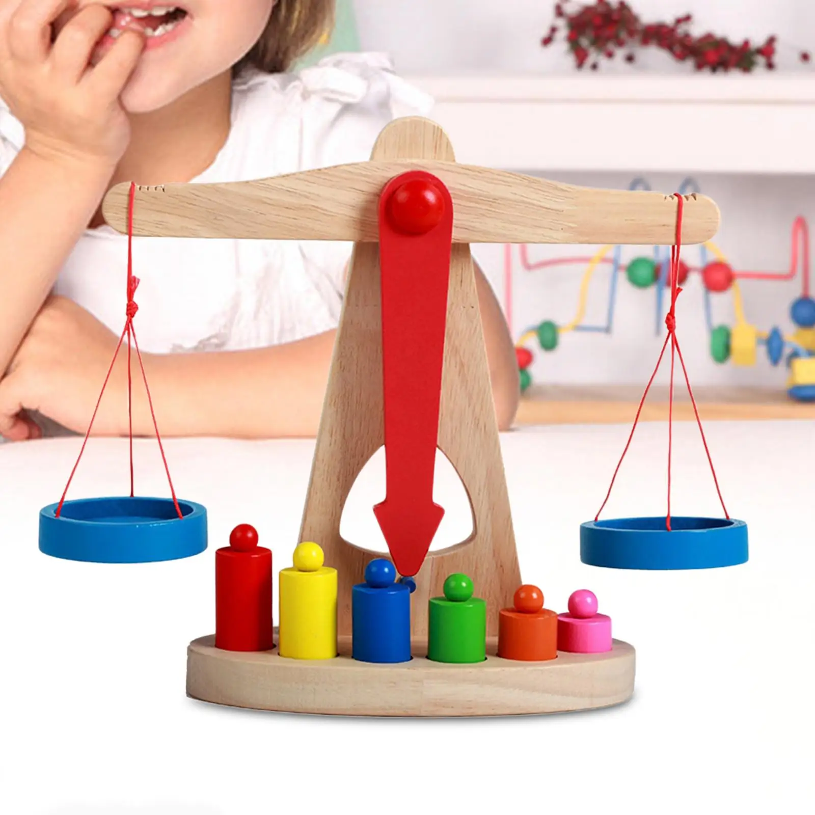 Échelle en bois Montessori pour enfants, jouets dos pour enfants, addition et soustraction mathématiques, outils fuchsia, jeux