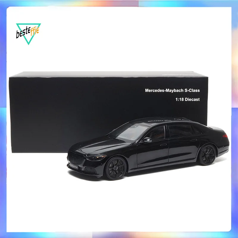 Almost Real Car Model 1/18 Benz Maybach S-Class 2021 Edition Simulation Car Model Room Display Models Boy Collection Toys Gift