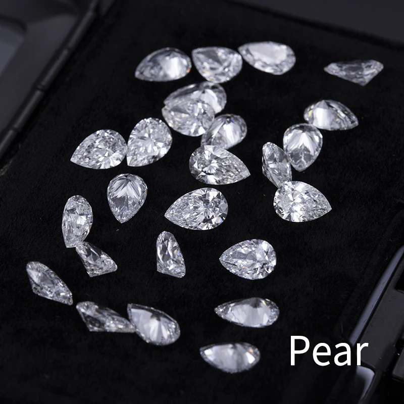 

2X3mm - 5X7mm Pear DEF VS Melee Lab Grown Diamond HPHT Diamonds Stone Wholesale