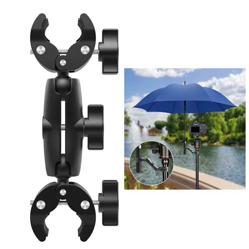 

Camera photo accessories, heavy-duty double rotating umbrella holder chair, motorcycle bicycle handlebar mounting bracket